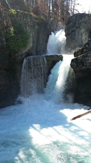St Mary Falls from the Viewing Bridge in Glacier Park, Montana. St Mary Falls from the Viewing Bridge in Glacier Park, Montana.